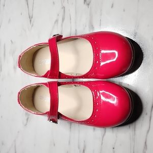 Bright Red Apple Mary Janes